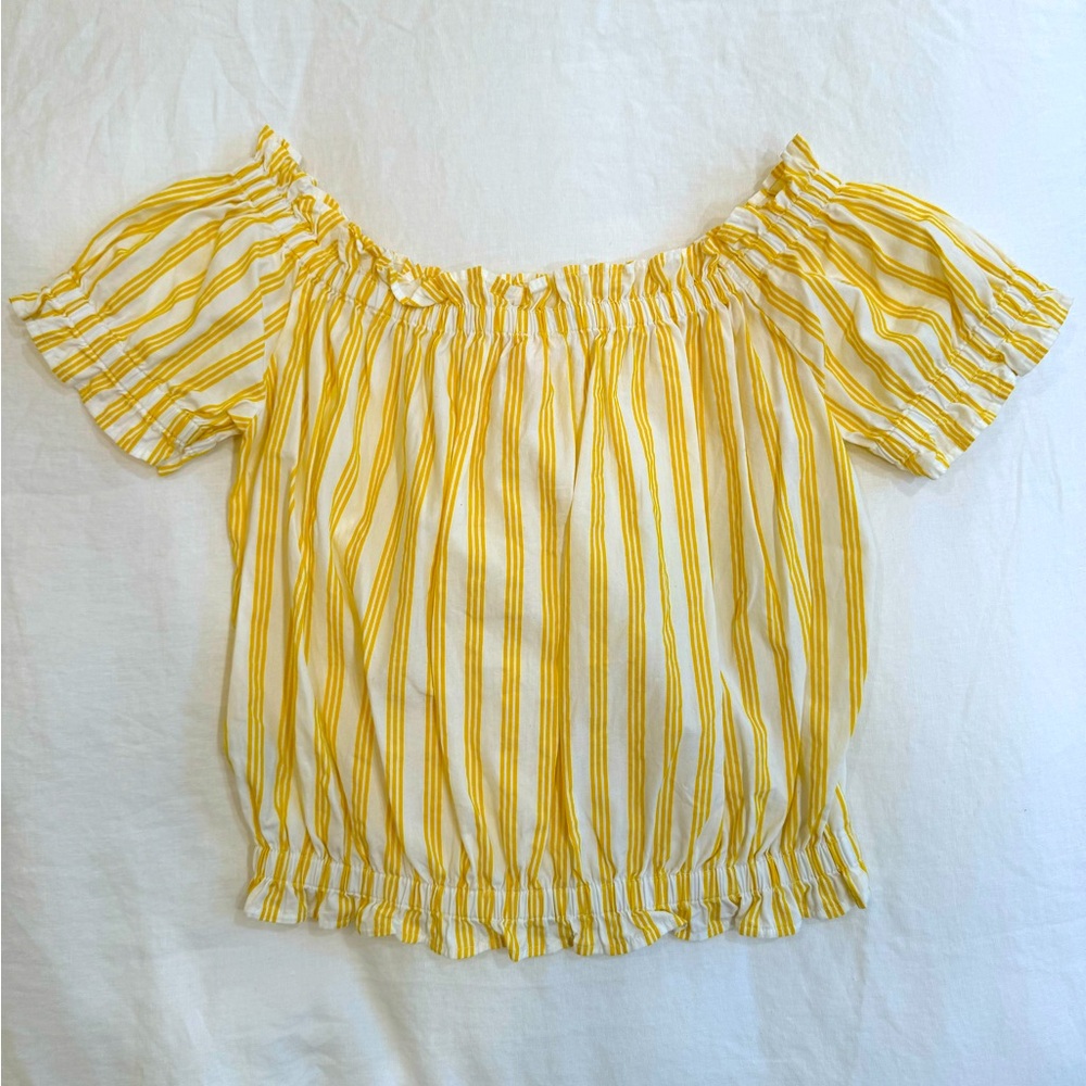 Yellow off the Shoulder Beachy Top